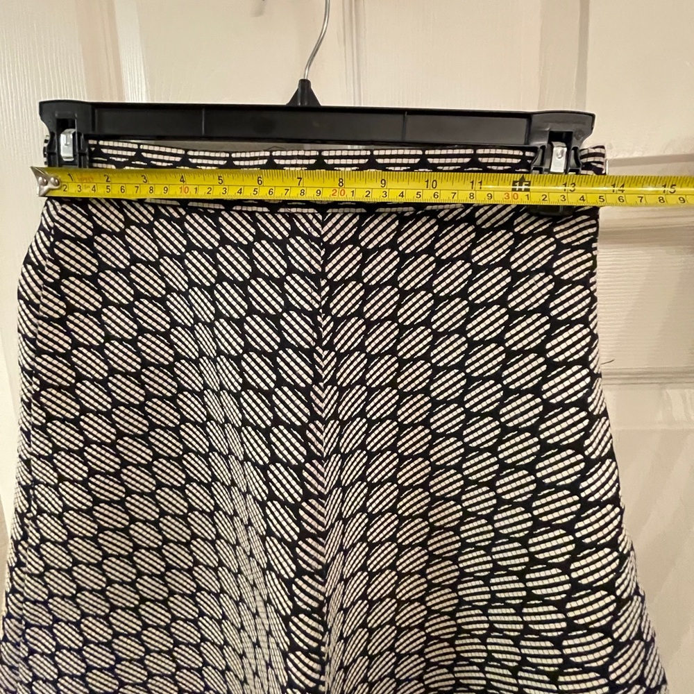 ZARA Woman Black & Ivory Textured A-Line Skirt | Size M - Picture 6 of 6